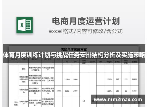 体育月度训练计划与挑战任务安排结构分析及实施策略 体育月度训练计划与挑战任务安排结构分析及实施策略